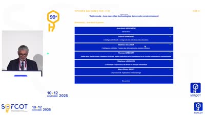 Table ronde - Les nouvelles technologies : L’intelligence Artificielle - le diagnostic des Infections ostéo-articulaires